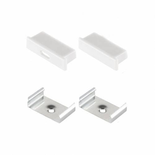 Заглушки для алюминиевого профиля LR43 с крепежом (2 заглушки и 2 крепежа) — купить оптом и в розницу в интернет магазине GTV-Meridian.